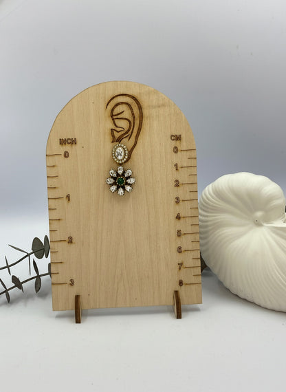 Victorian Gold Plated Polki Stud Earrings with Floral Drop