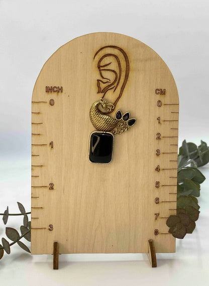 Traditional Two-Tone Peacock with Ethnic Stonework Earrings